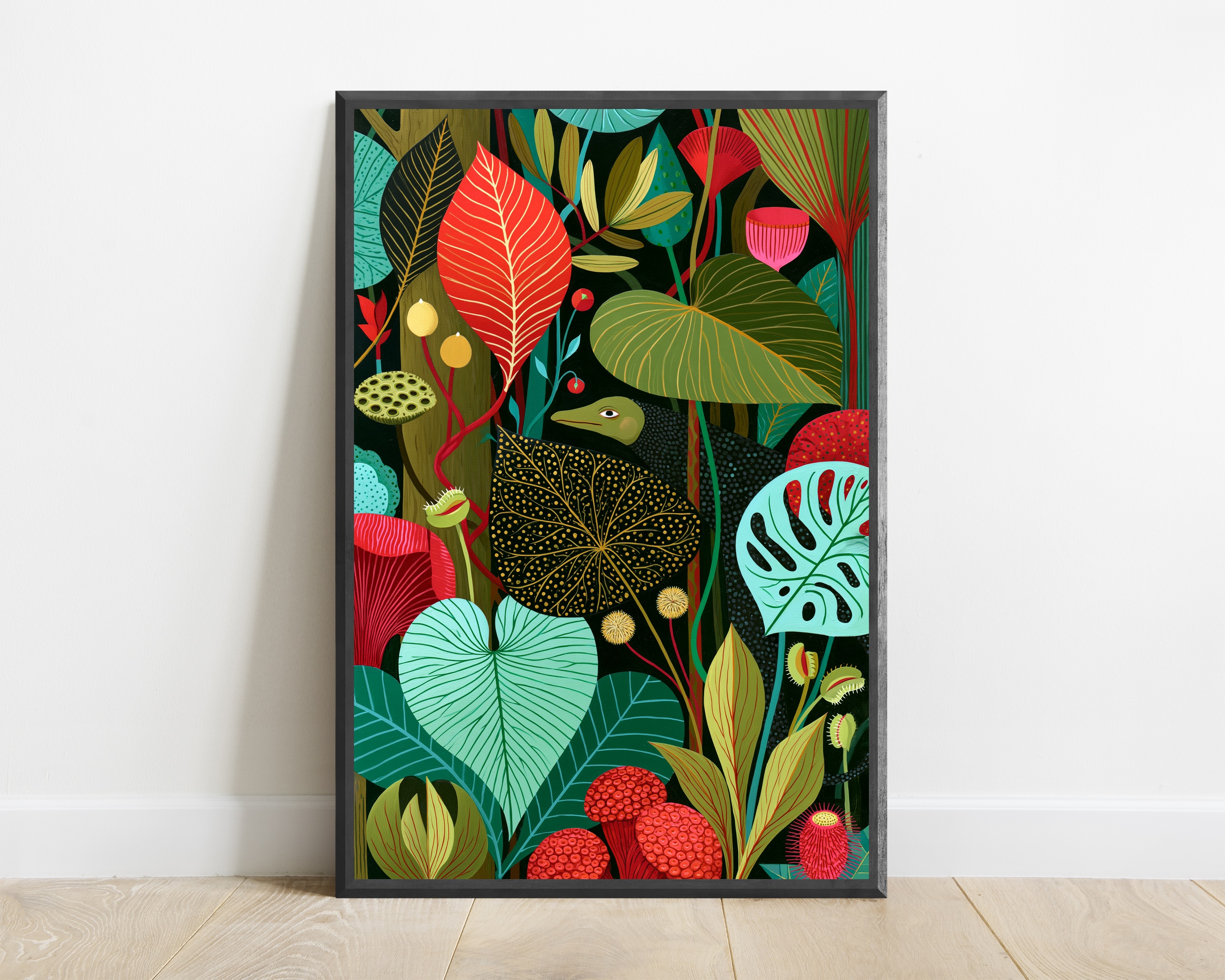 Tropical Jungle Bird Botanical Wall Art