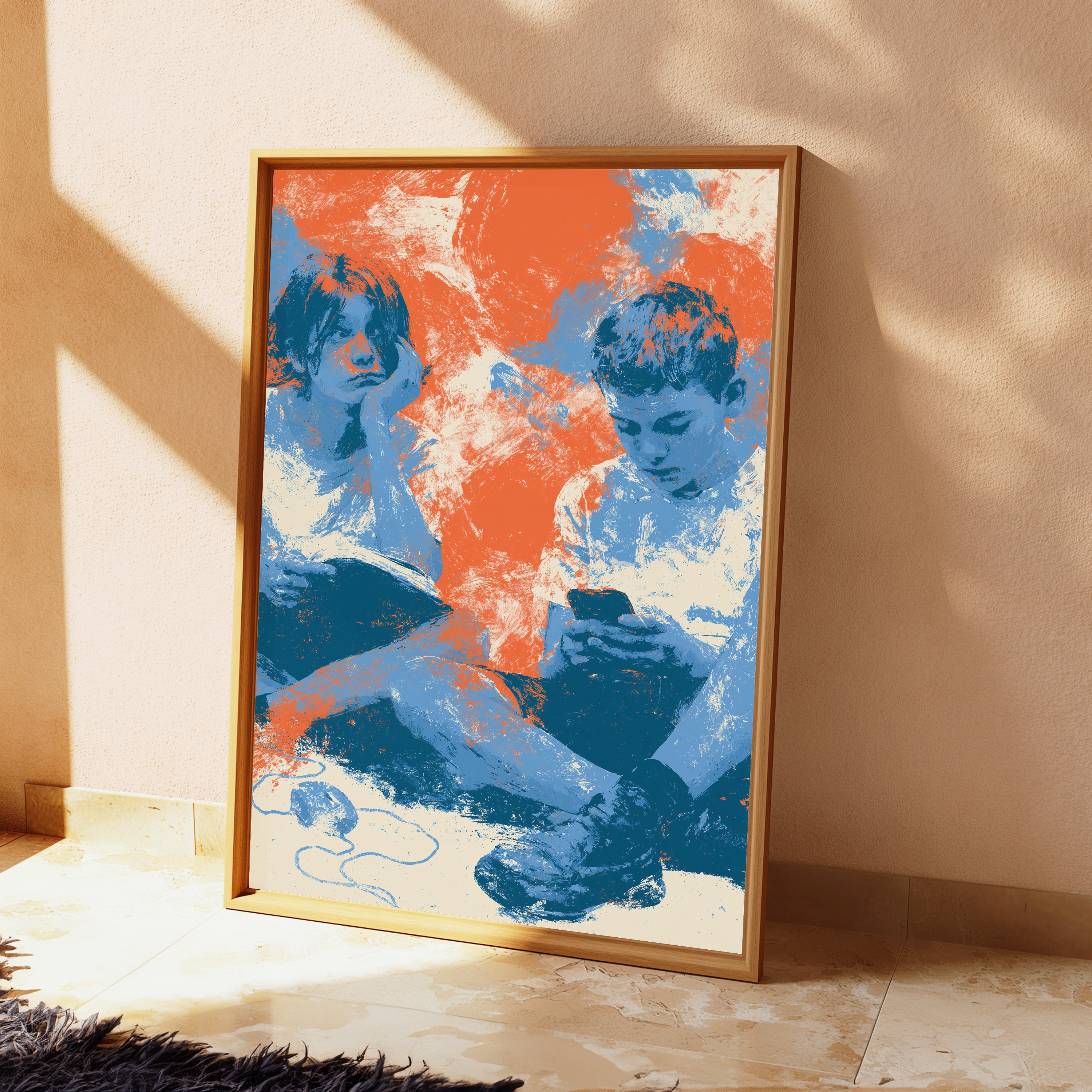 Two Figures Pop Art Print view 2