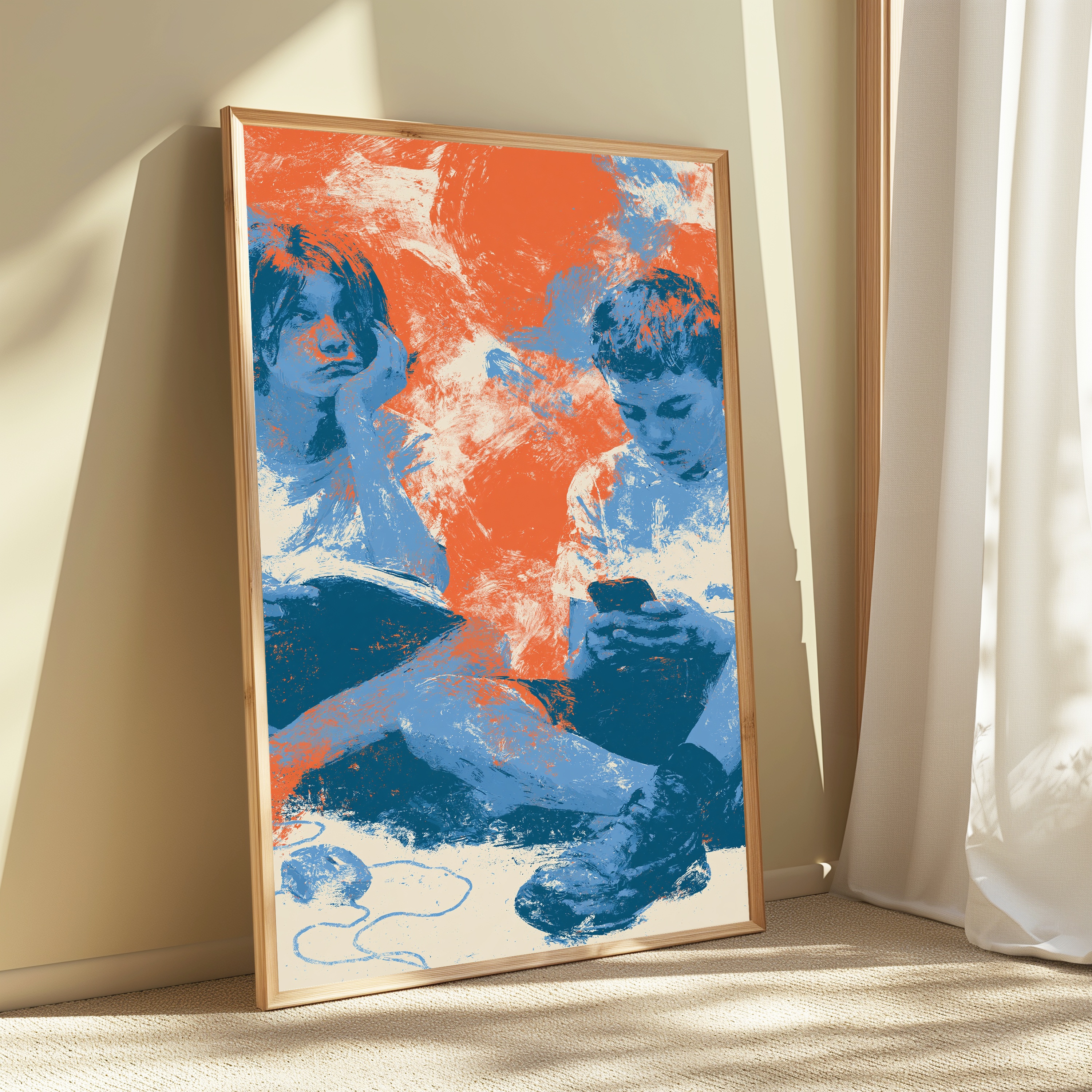 Two Figures Pop Art Print view 3