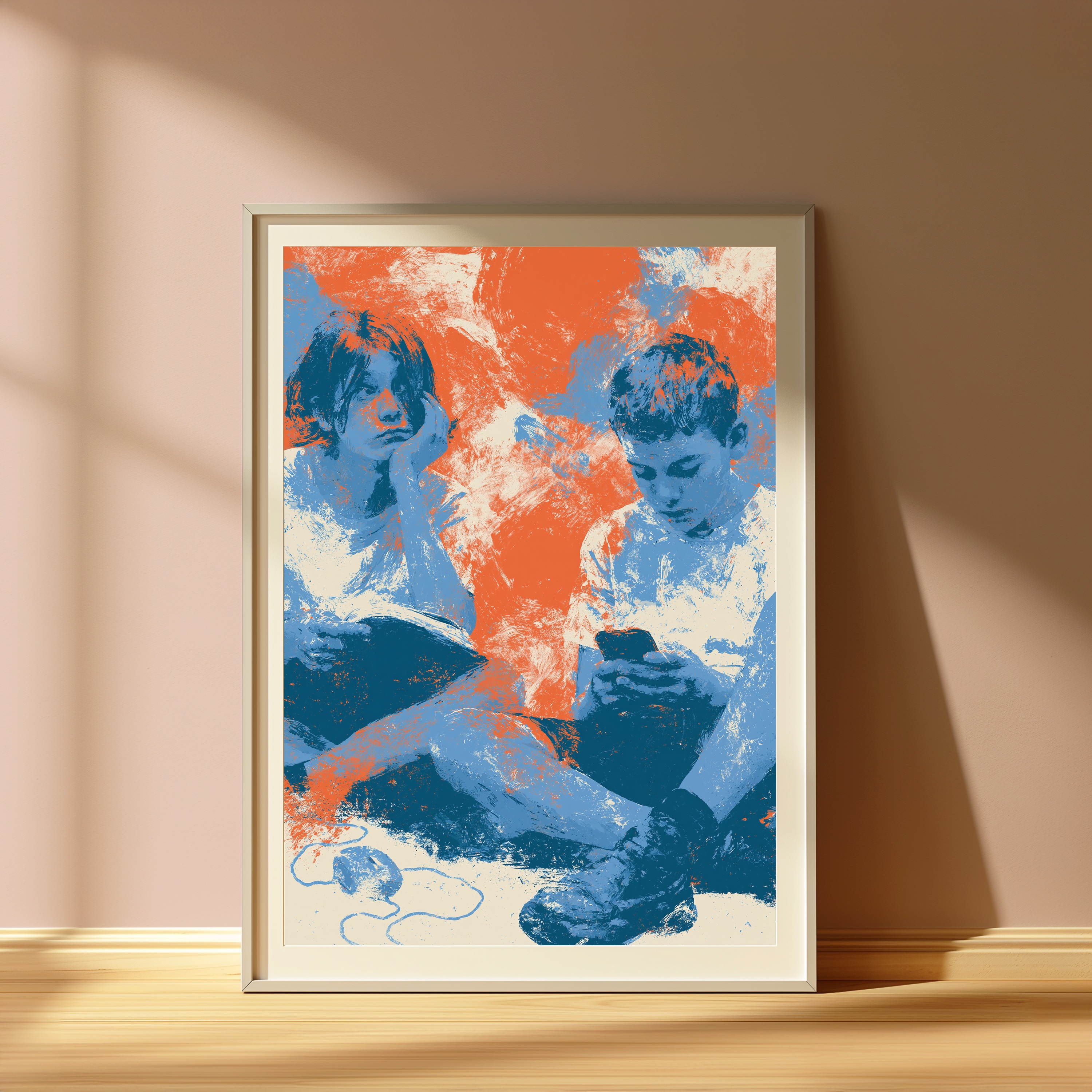 Two Figures Pop Art Print view 4