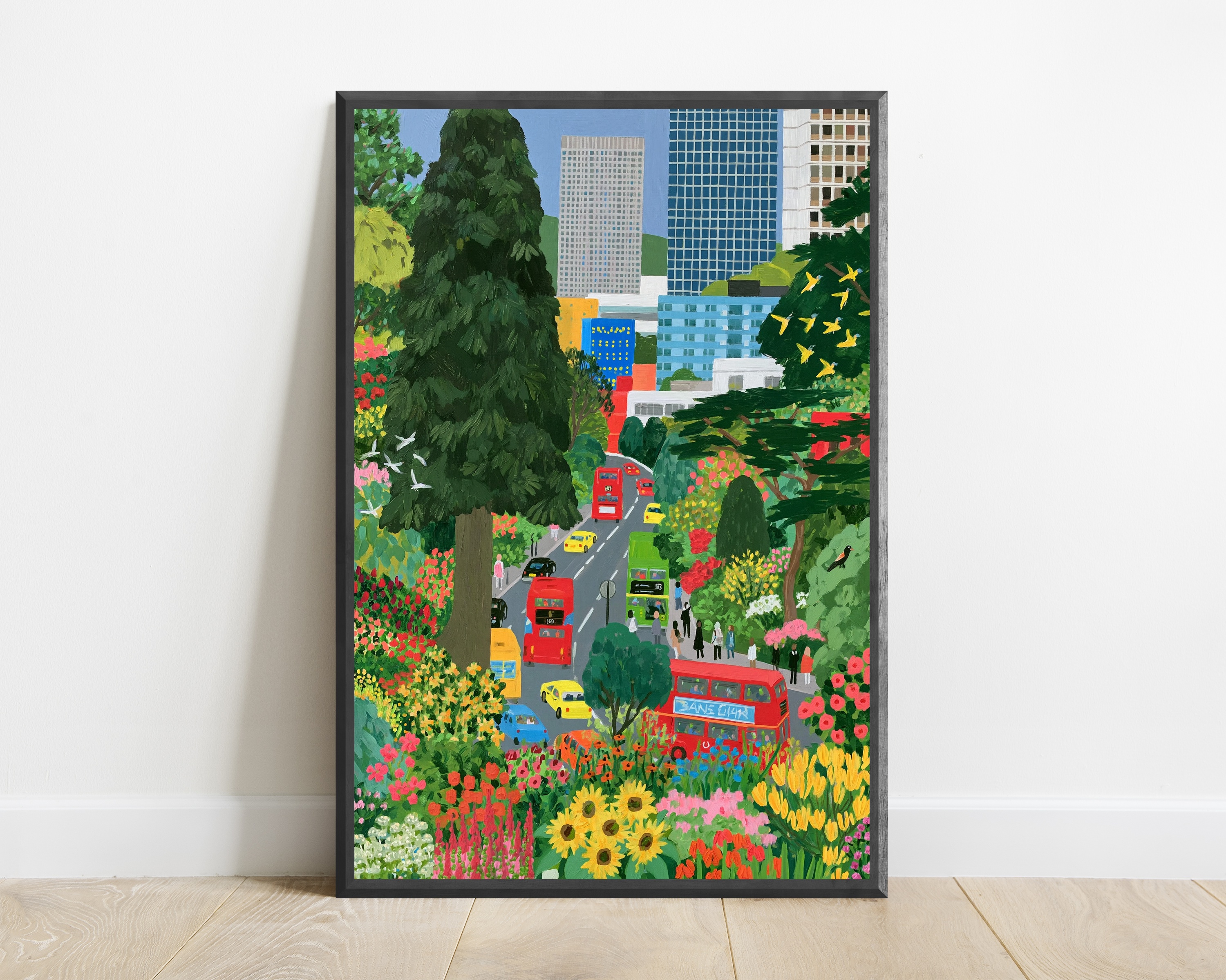 Urban Garden Street Scene Print