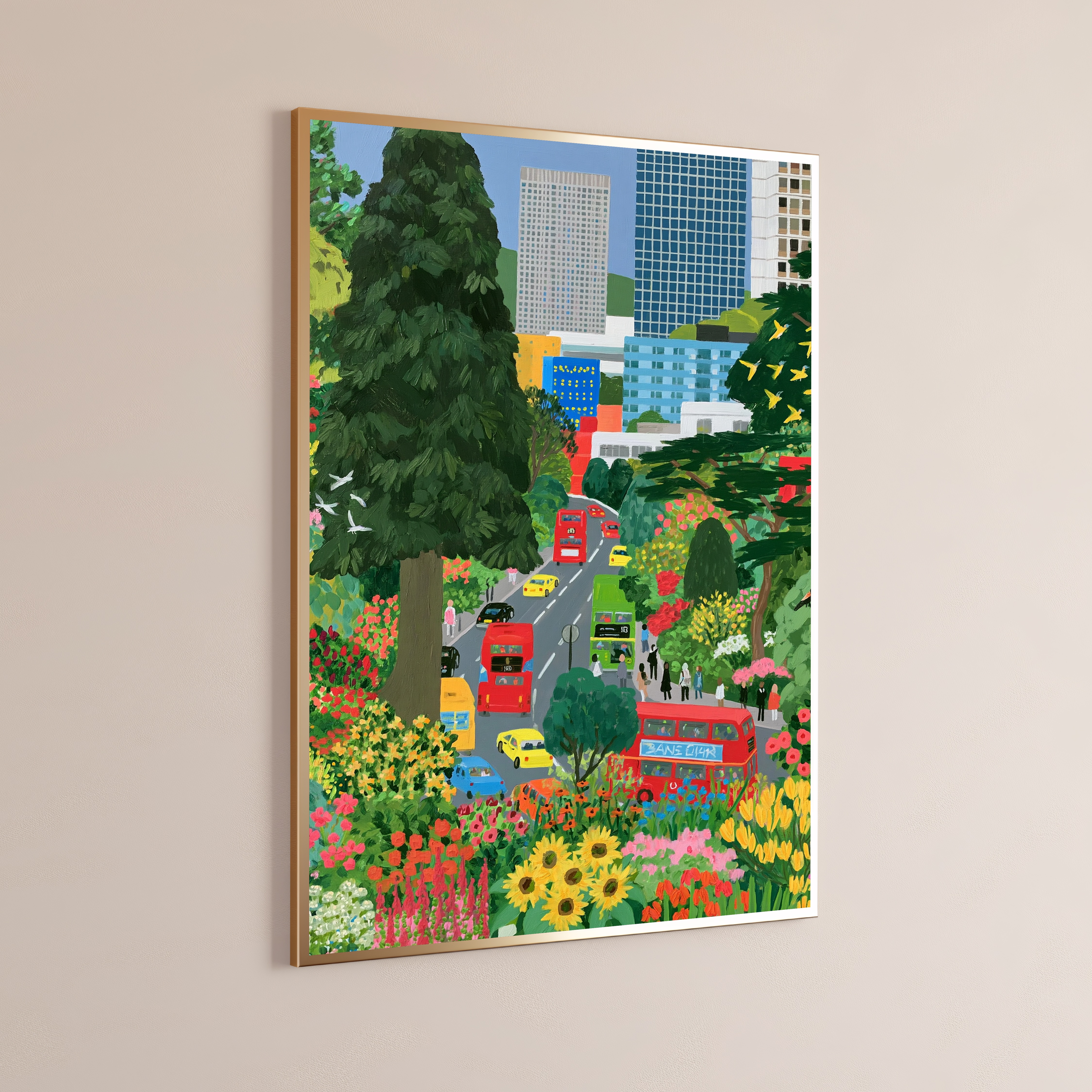 Urban Garden Street Scene Print