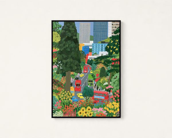 Urban Garden Street Scene Print