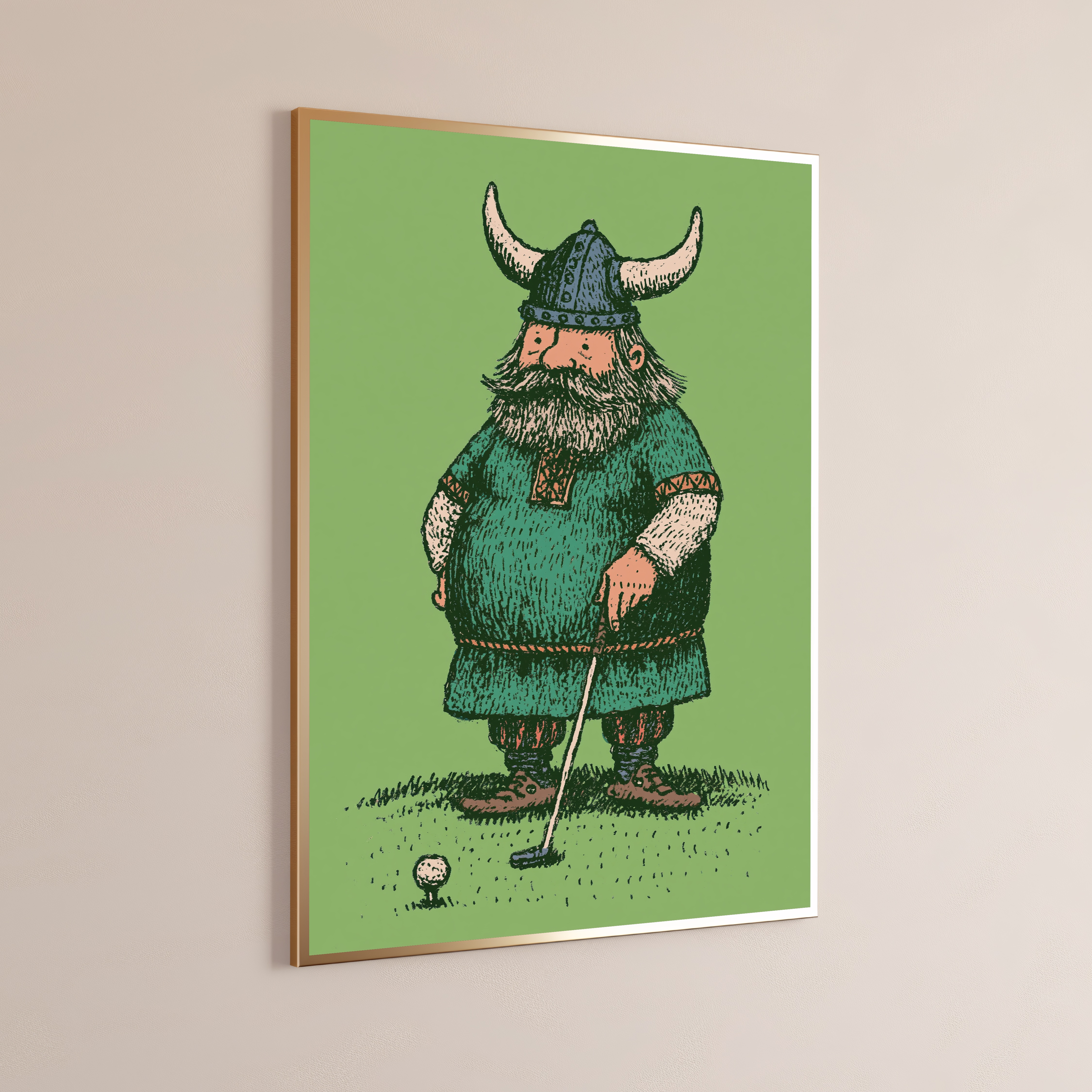 Viking Warrior Minimalist Print