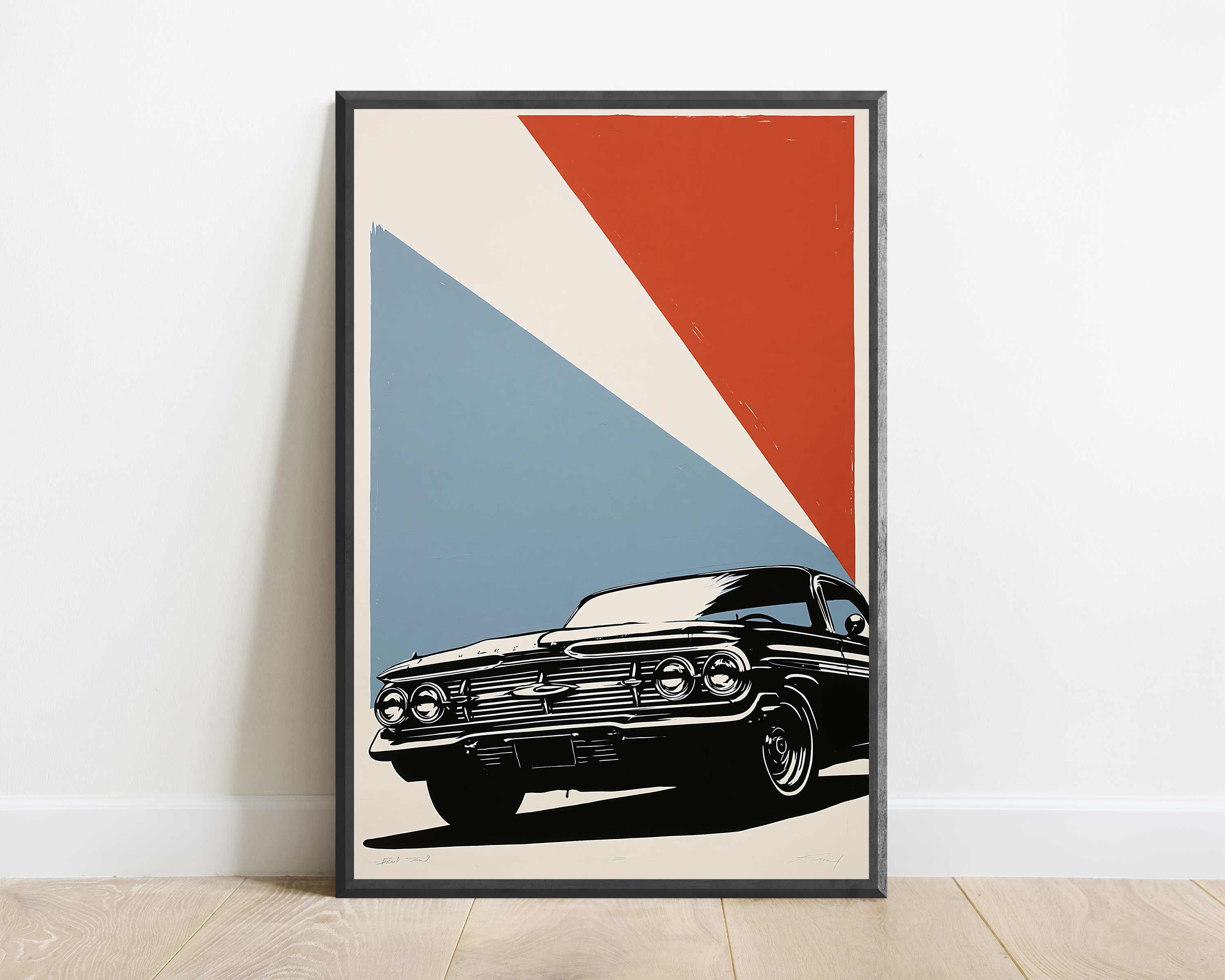 Vintage Chevrolet Impala Retro Pop Art Print — view 1