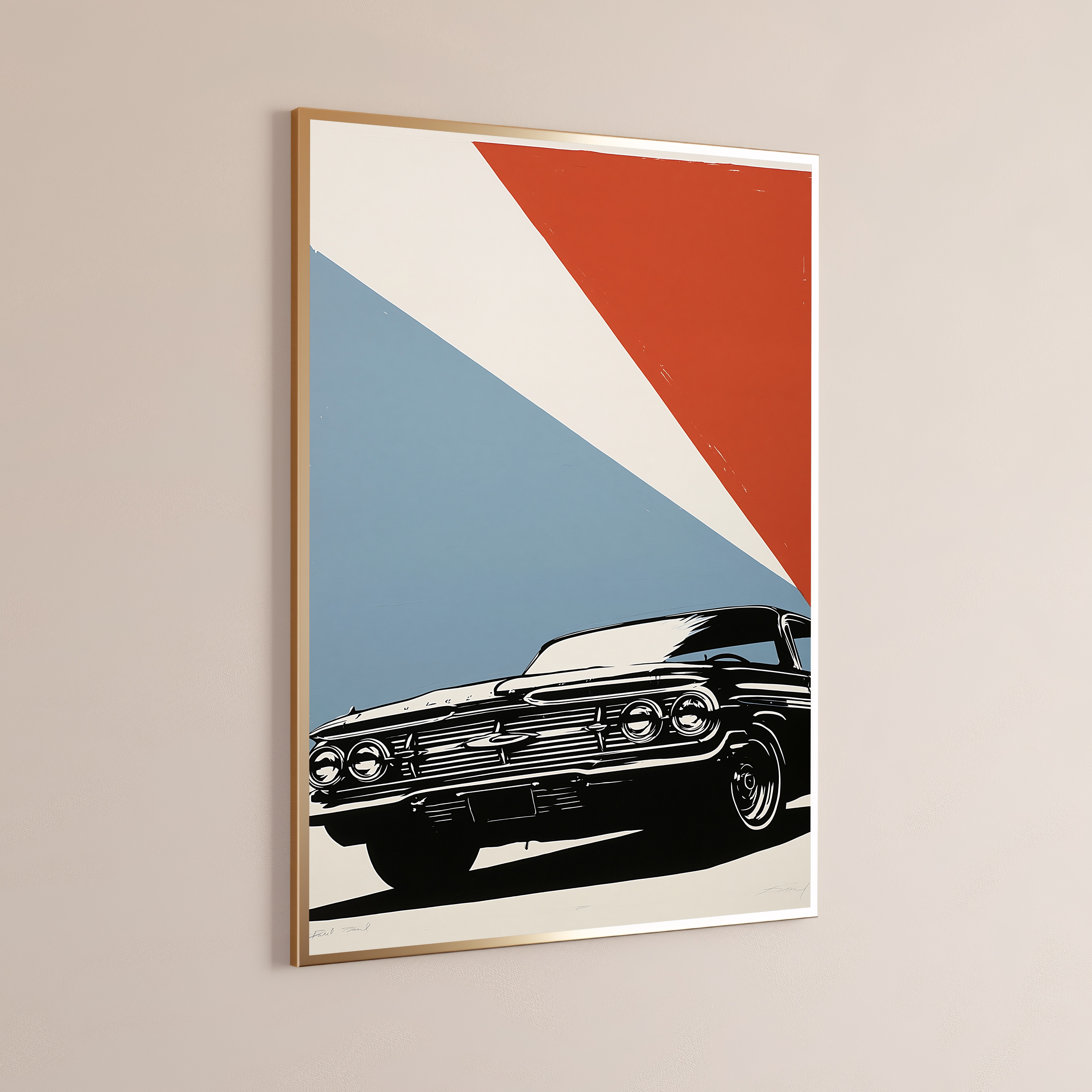 Vintage Chevrolet Impala Retro Pop Art Print