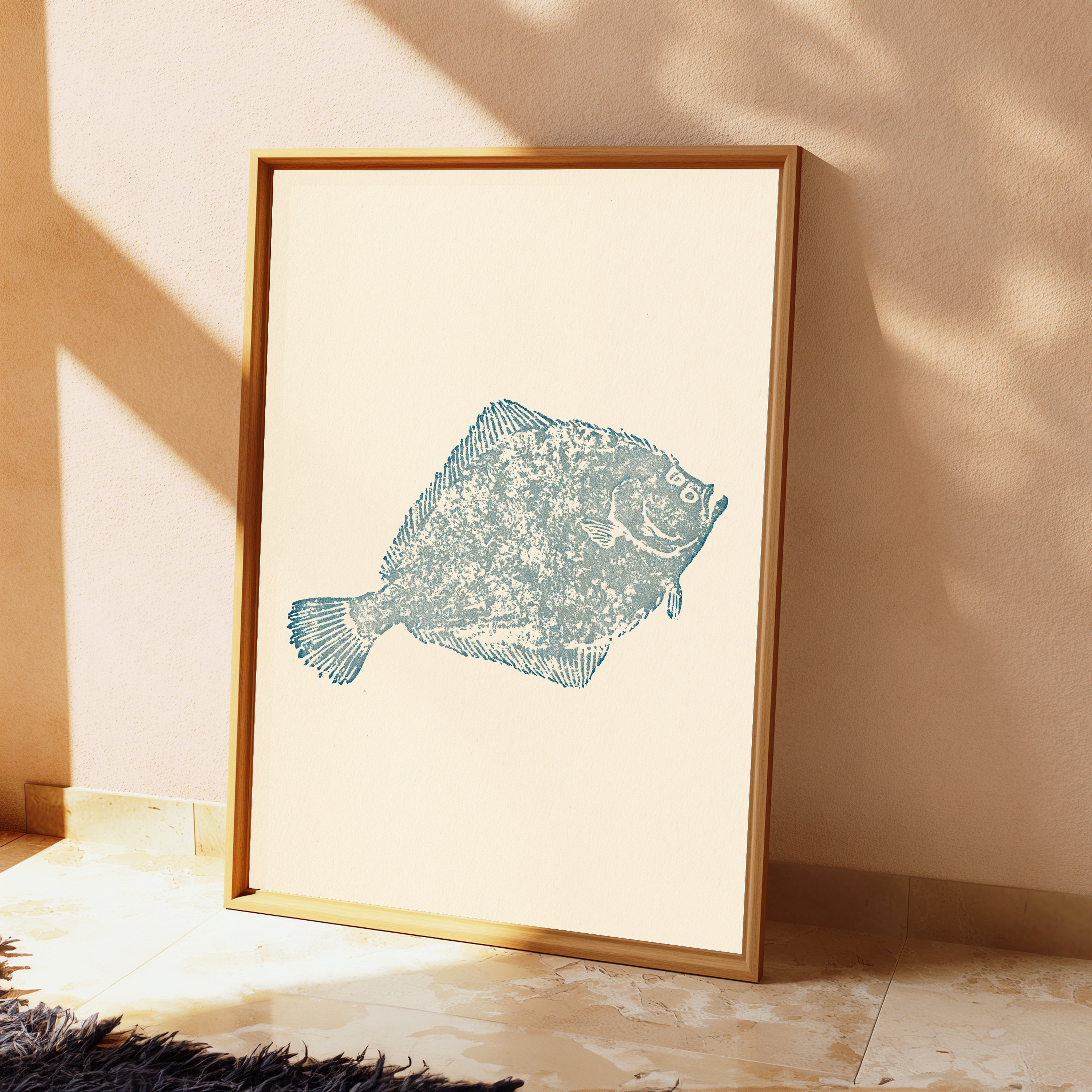 Vintage Fish Etching Minimalist Print view 2