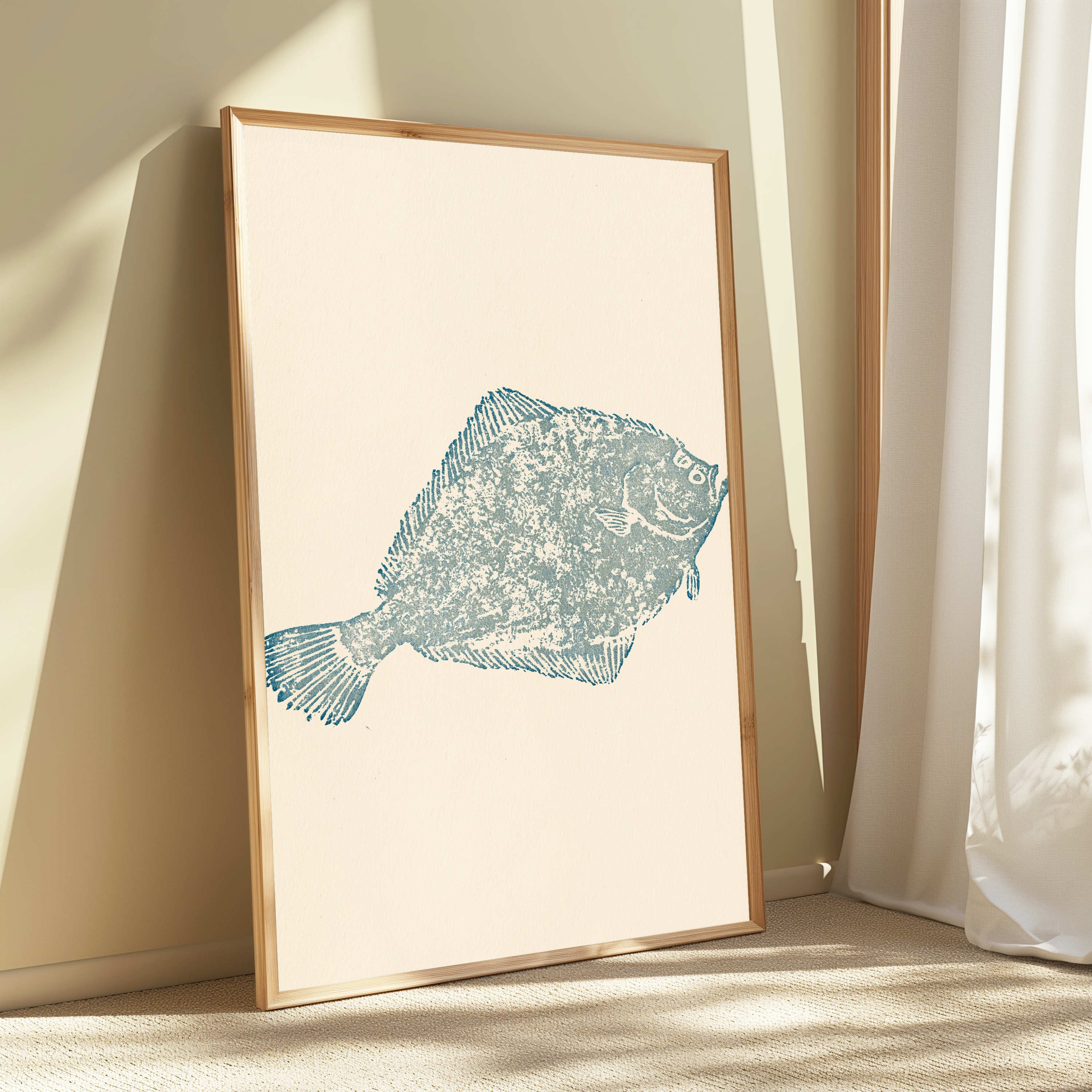 Vintage Fish Etching Minimalist Print view 3