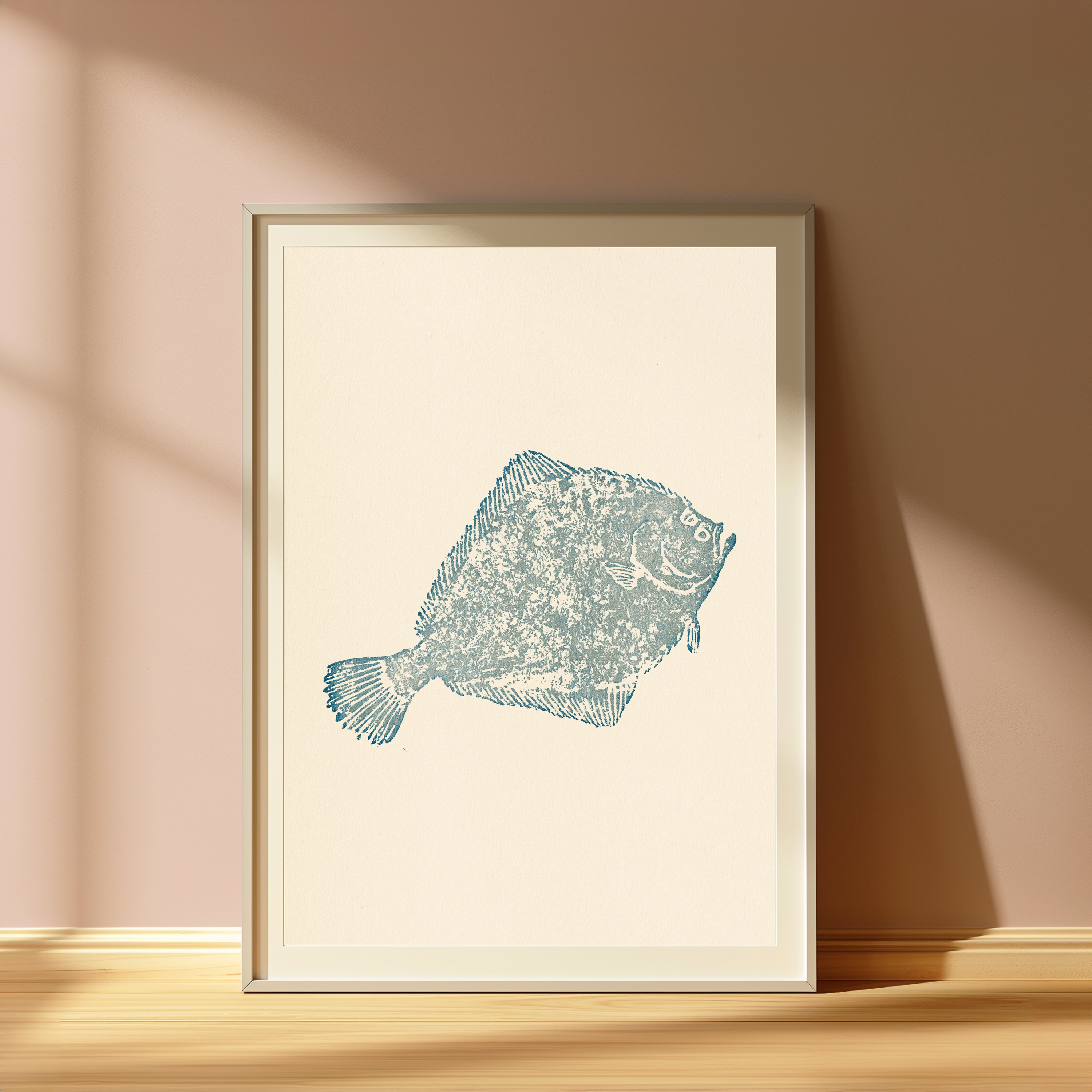 Vintage Fish Etching Minimalist Print view 4
