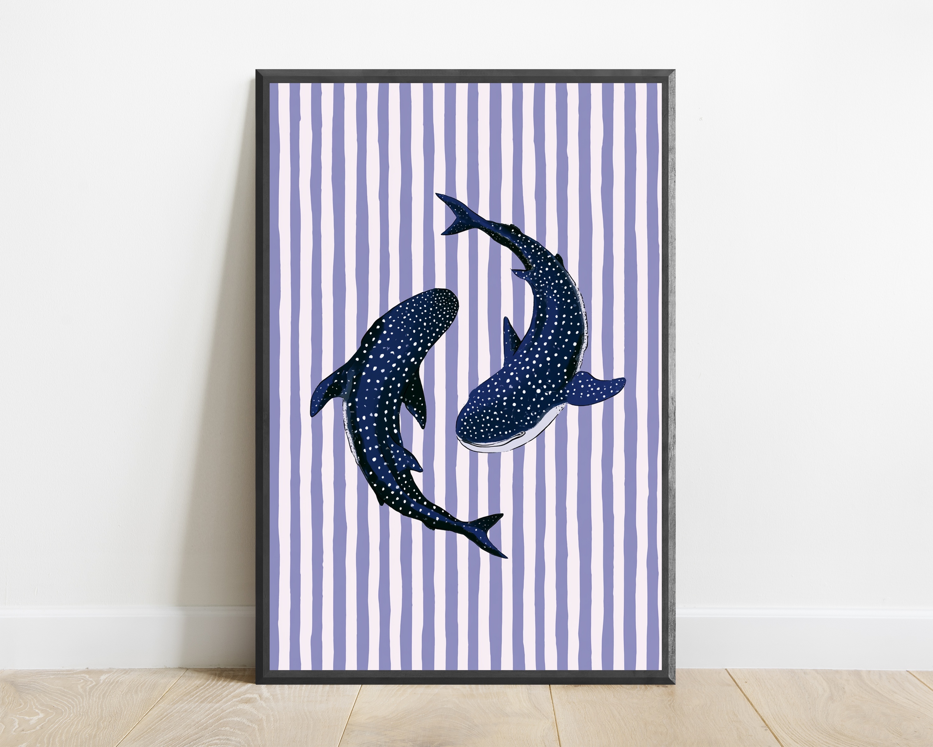Whale Shark Spotted Navy Minimalist — view 1