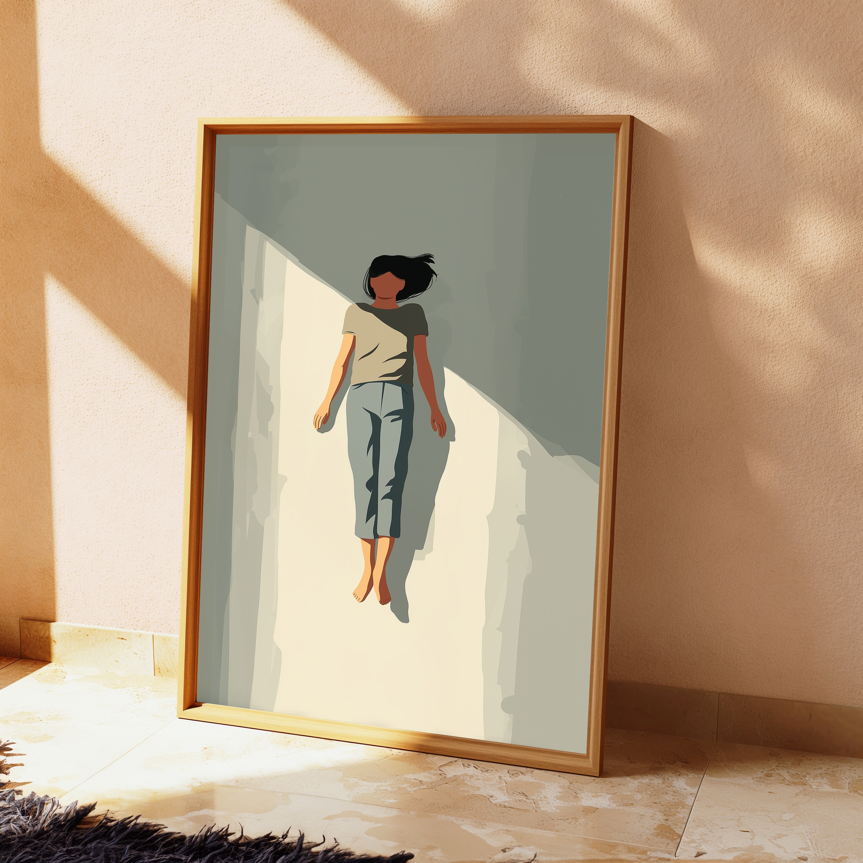 Woman Floating in Doorway view 2