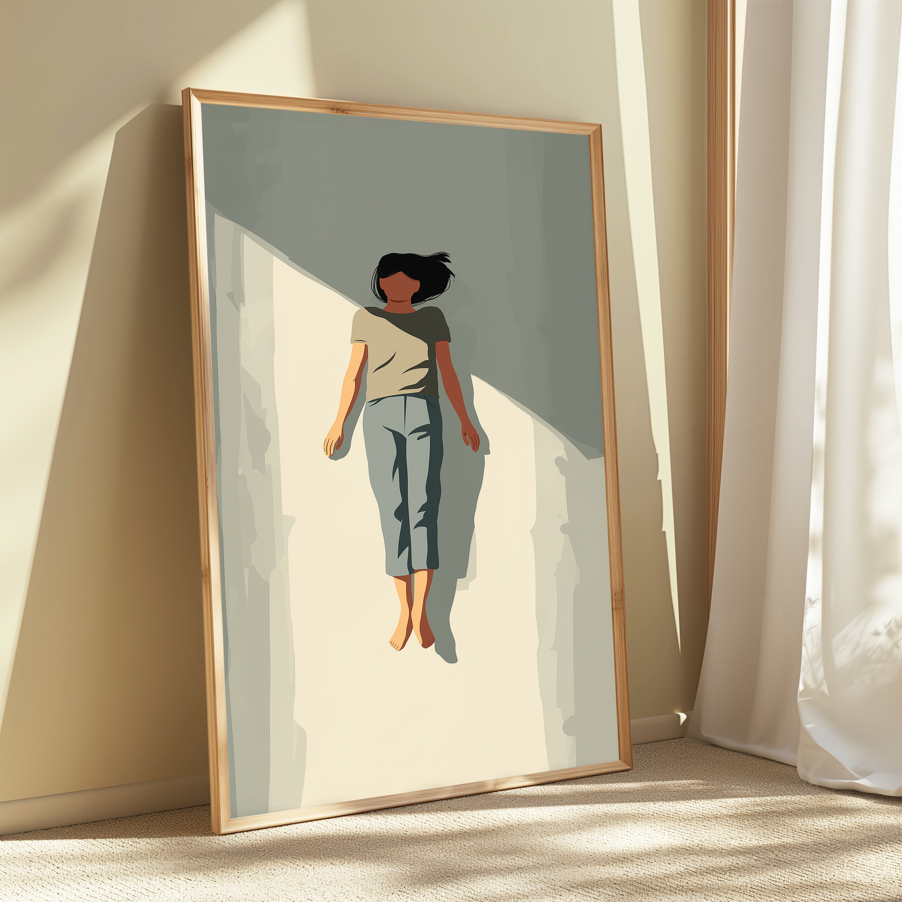 Woman Floating in Doorway view 3