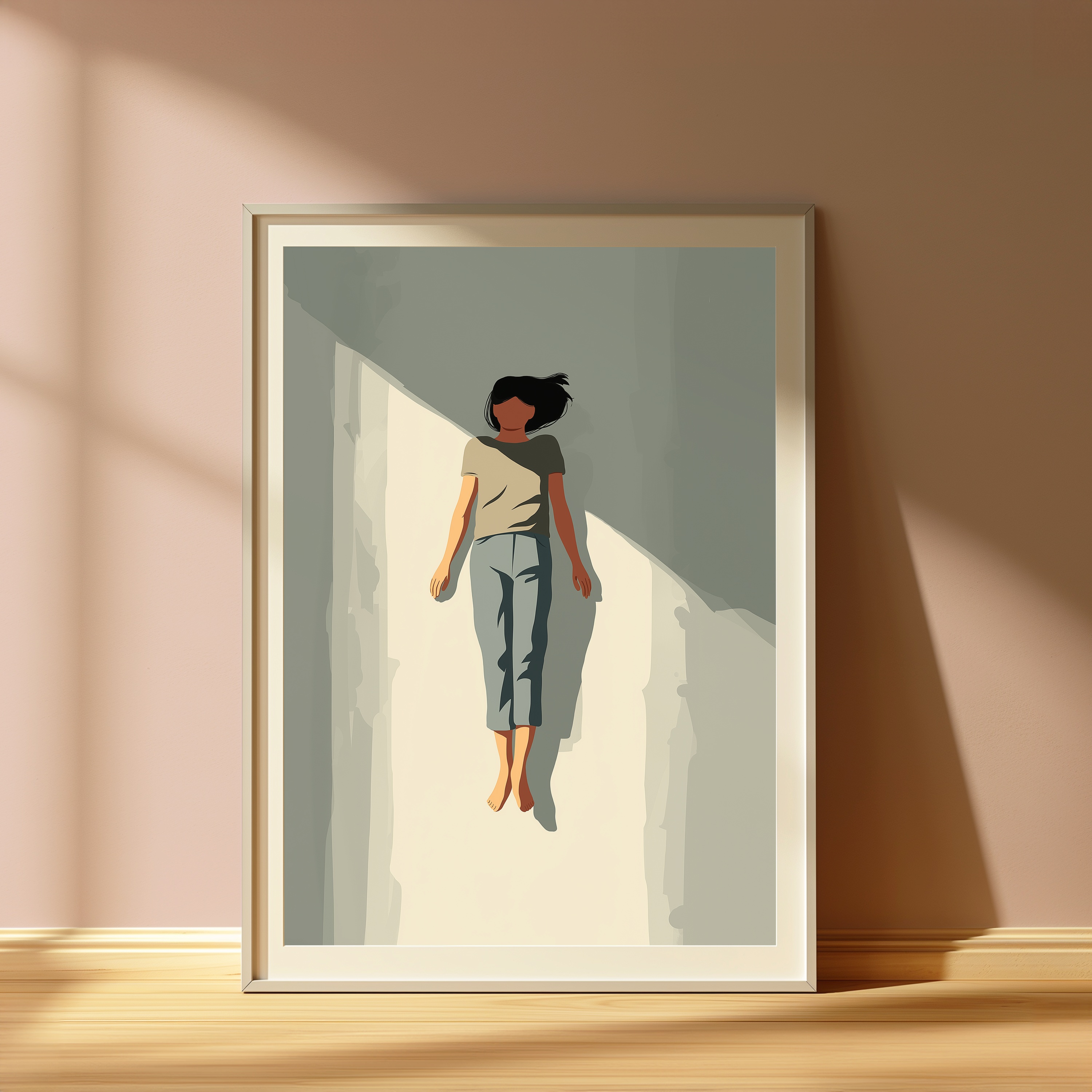 Woman Floating in Doorway view 4