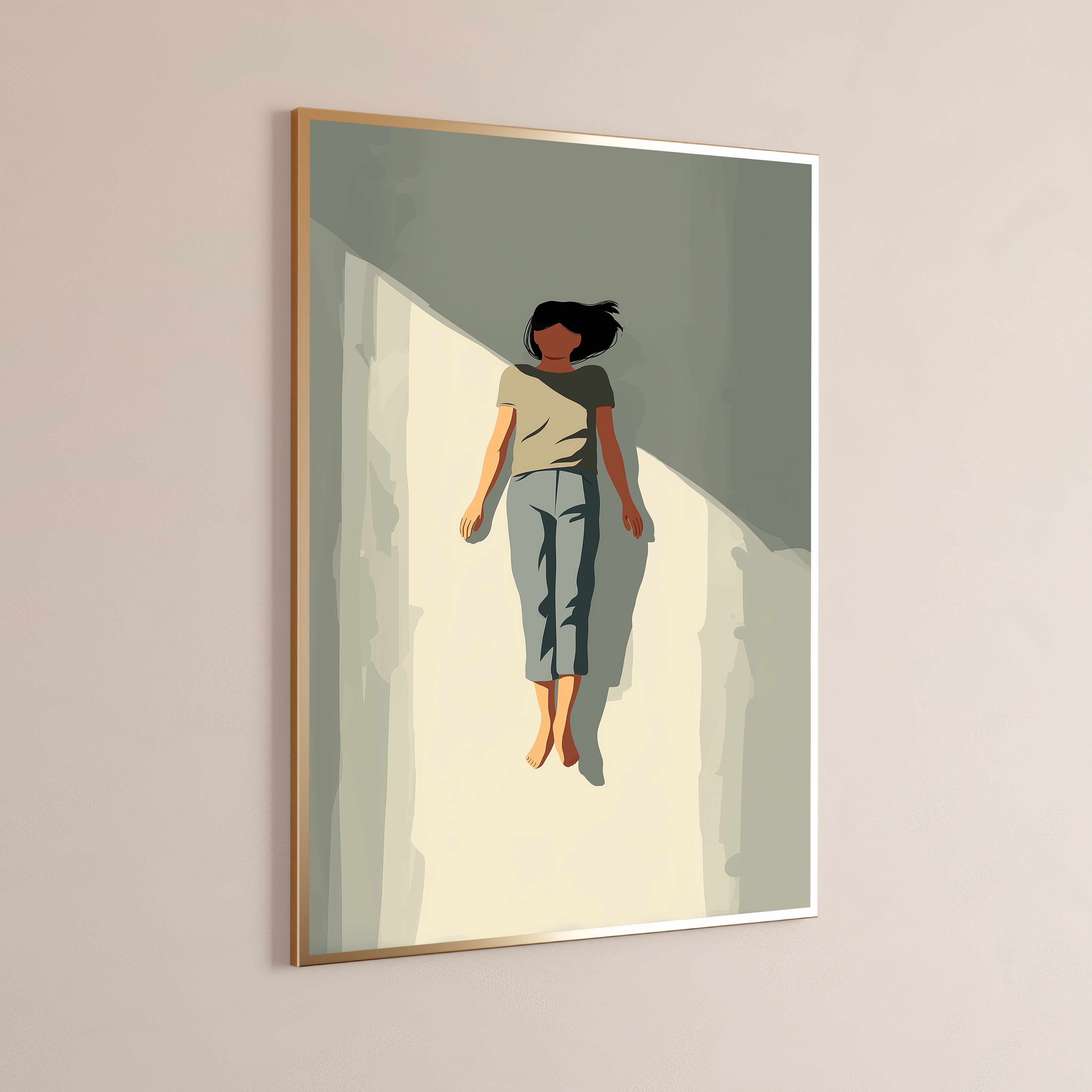 Woman Floating in Doorway