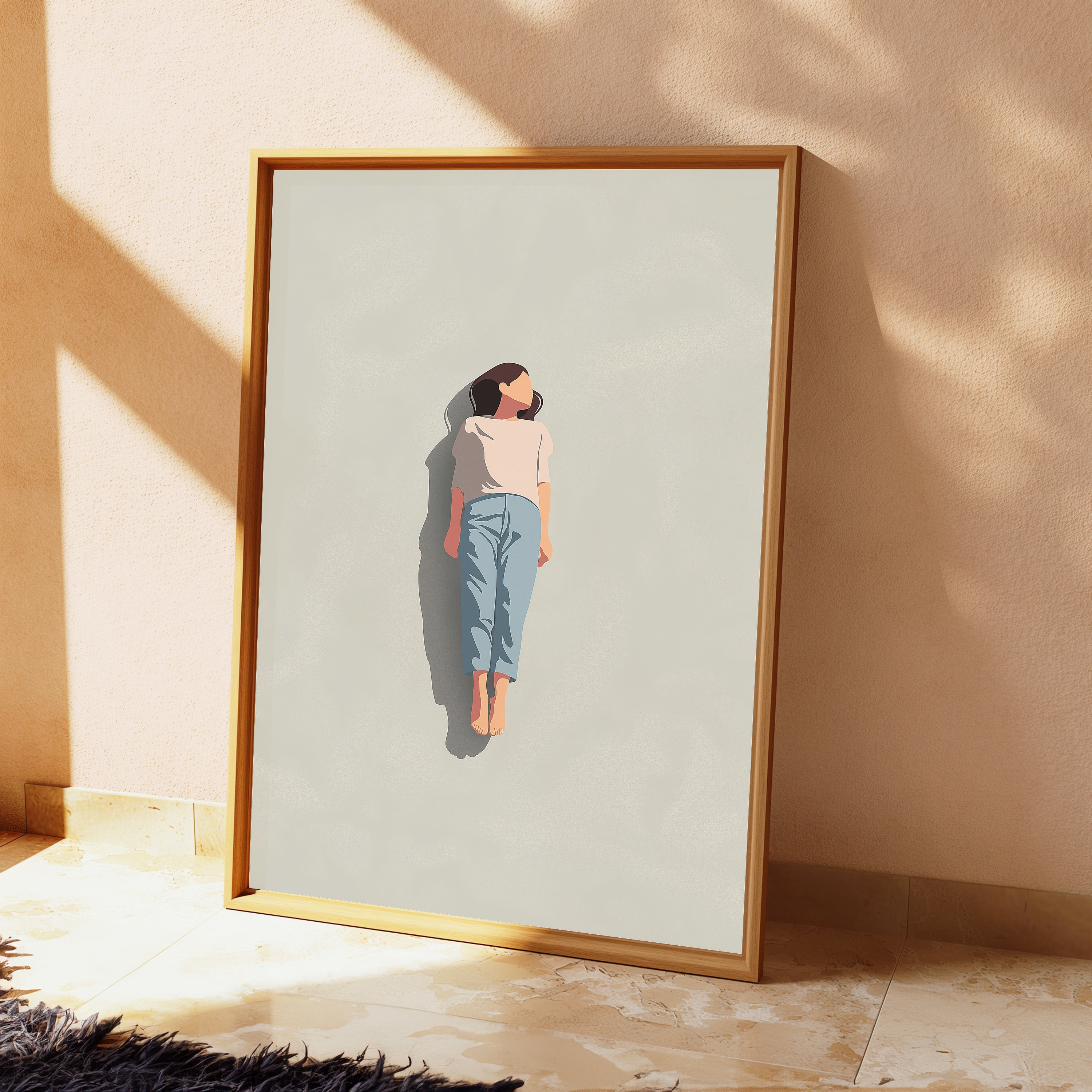 Woman Lounging Portrait Print view 2