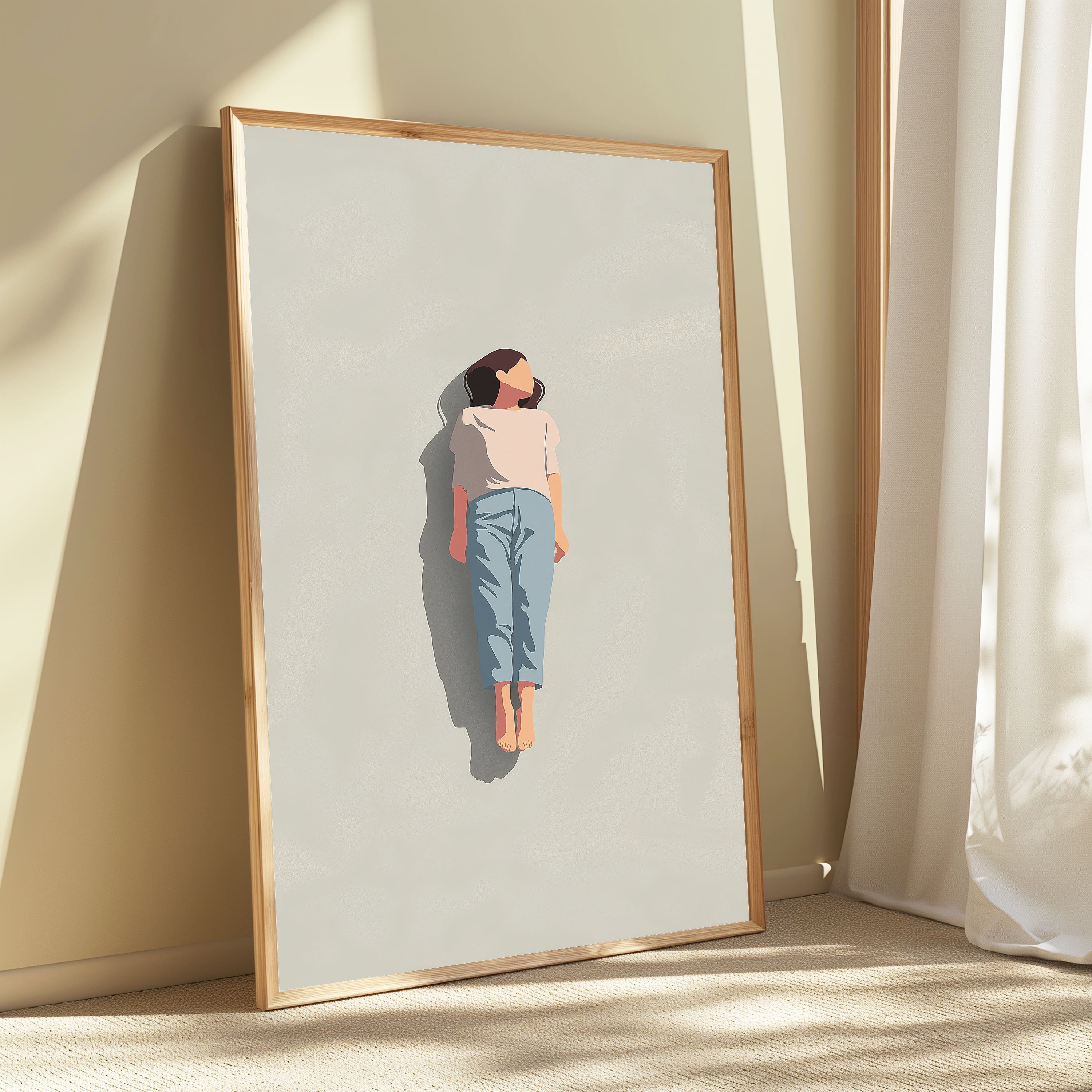 Woman Lounging Portrait Print view 3