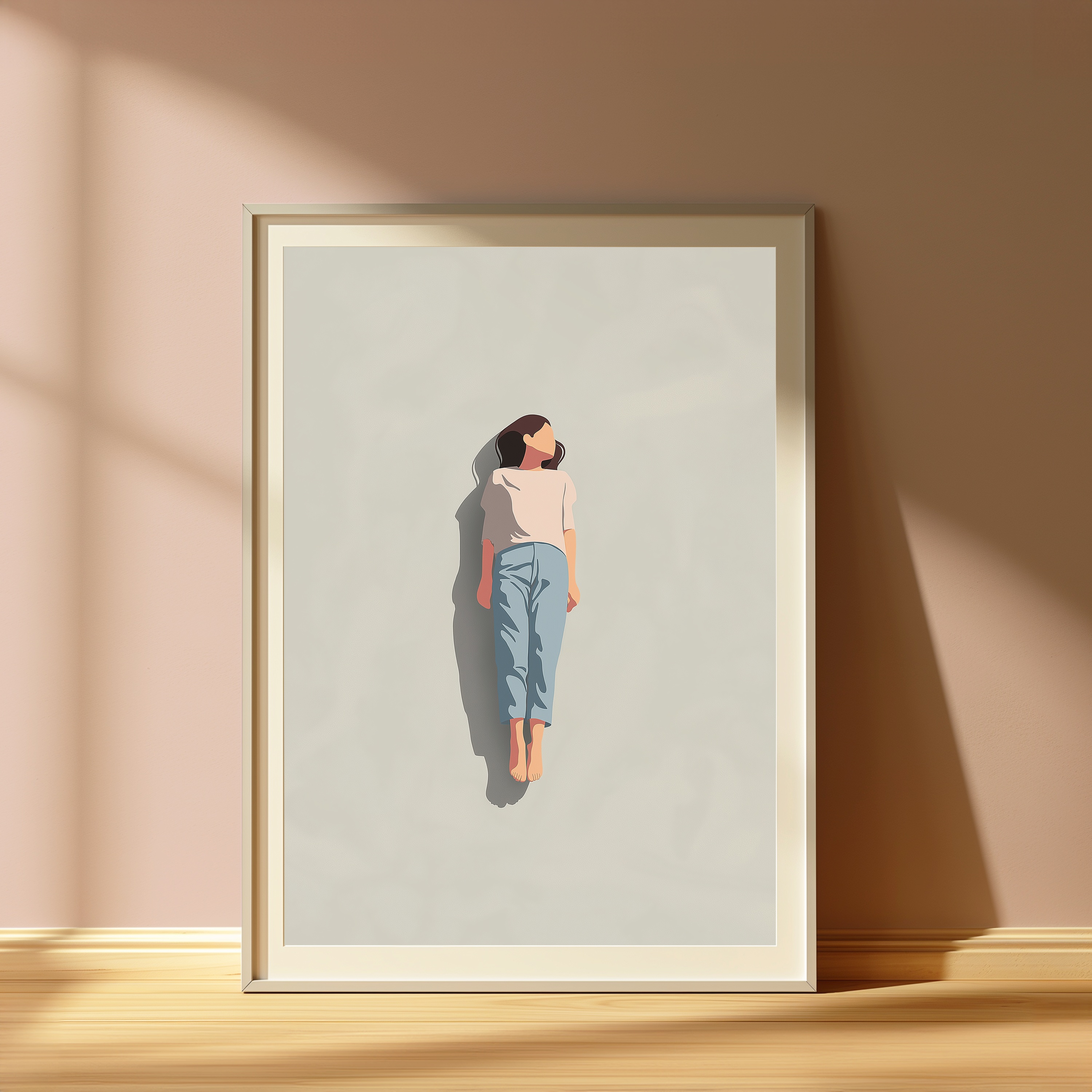 Woman Lounging Portrait Print view 4