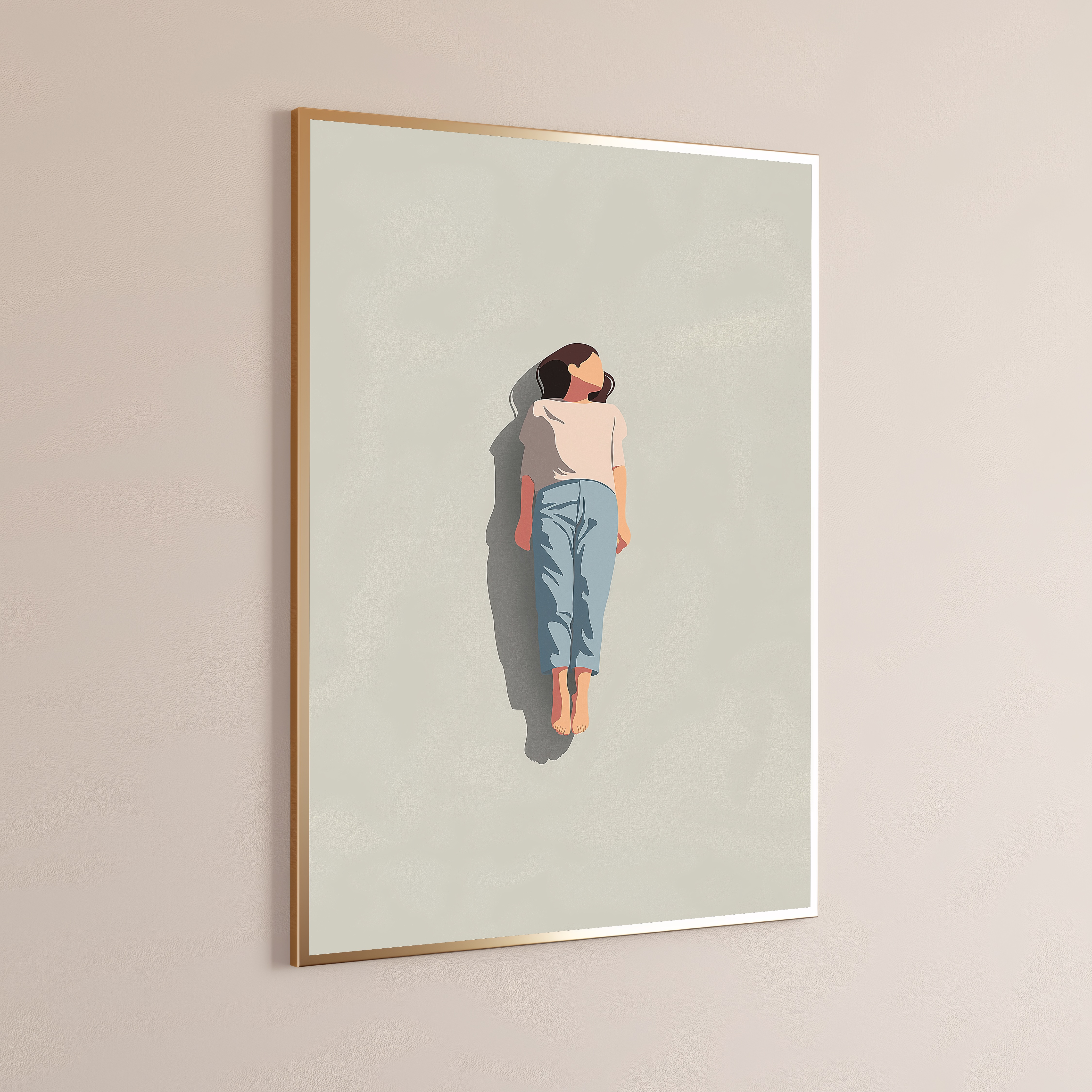 Woman Lounging Portrait Print