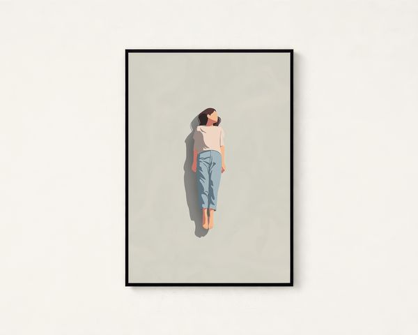 Minimalist Woman Portrait Print