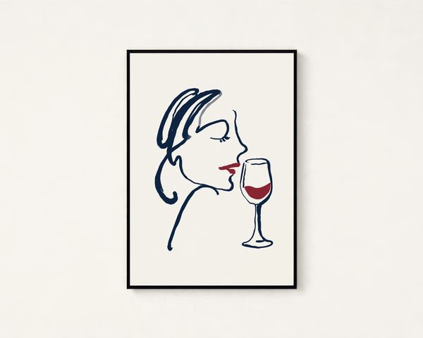 Minimalist Line Art Portrait